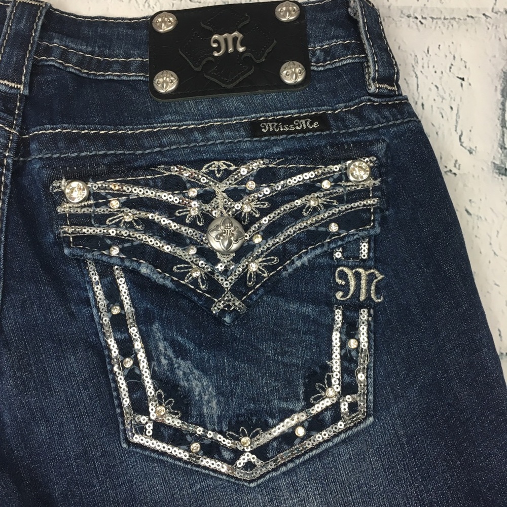 Miss Me Signature Boot Cut Jeans Blue Size 28